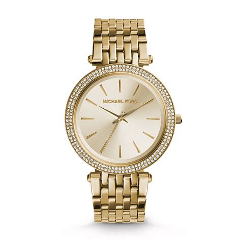 michael kors women's darci pavé gold tone watch navy|michael kors darci.